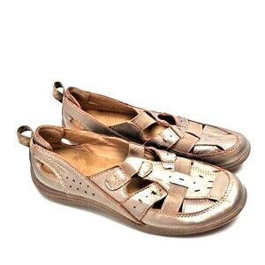Earth Origins Carrisa Womens Size 9M Platinum Leather Comfort Shoes